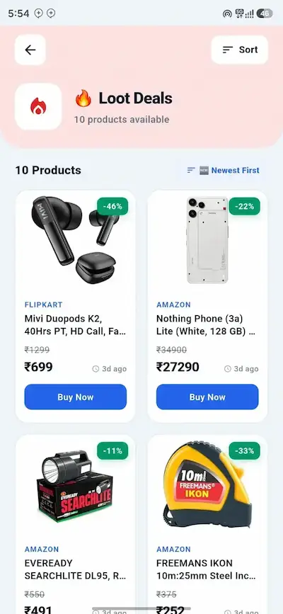 Loot deals India 70-95% off - TrackDeals app flash deals